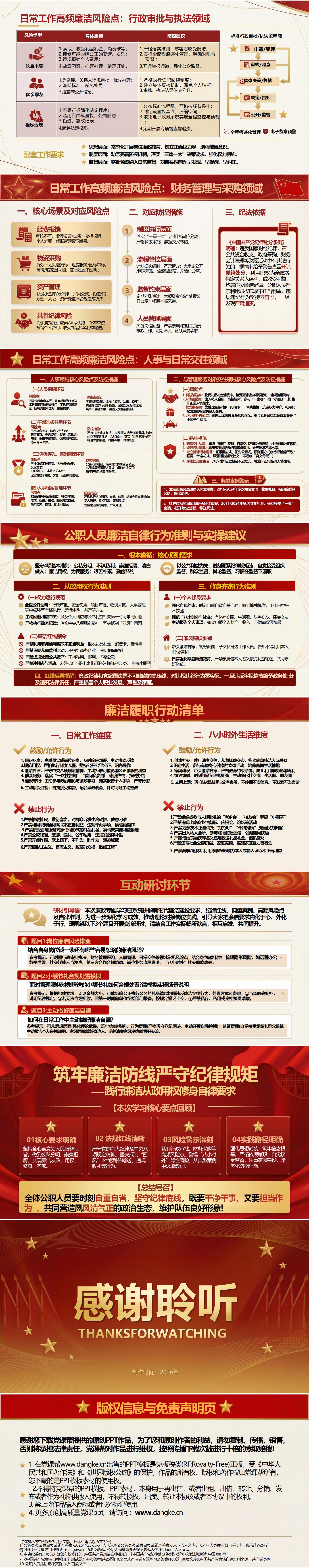 领导干部讲廉政党课PPT下载：严守纪律规矩 强化作风建设（17页+配套讲稿）内容页预览