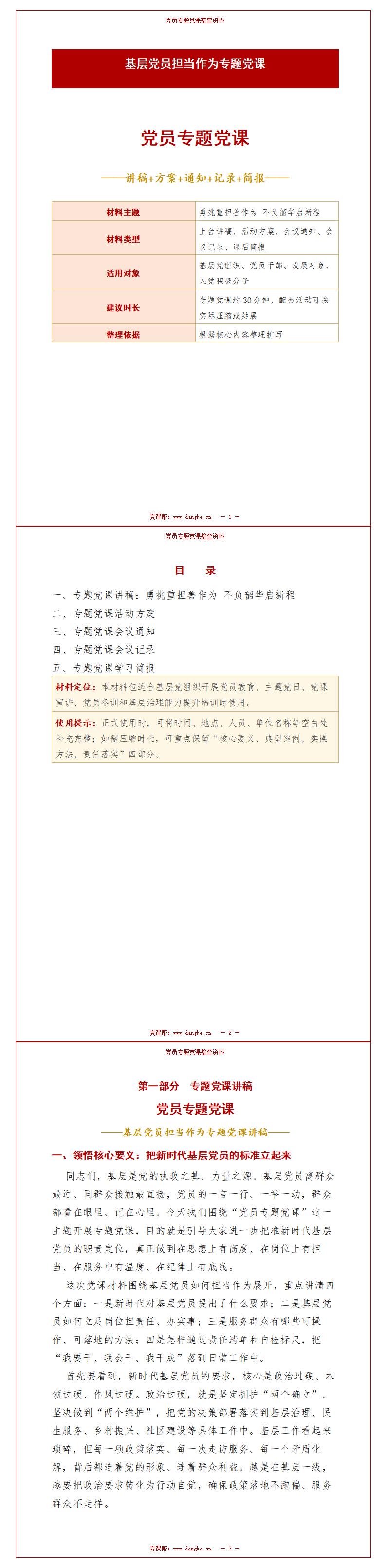 党员讲党课资料包下载：党员专题党课整套资料（17页讲稿 + 配套课件）讲稿预览