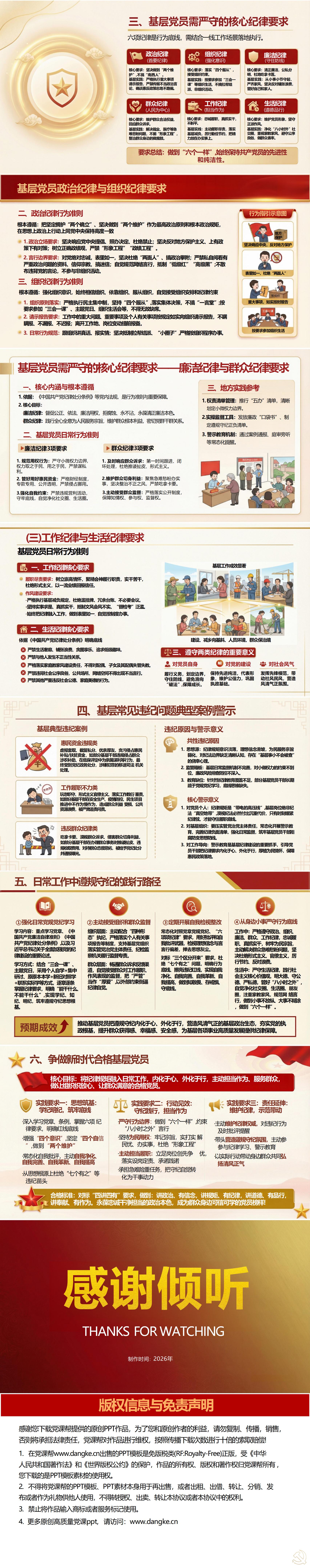 四讲四有合格党员党课PPT下载：增强纪律规矩意识 争做合格党员（17页+配套讲稿）内容页预览