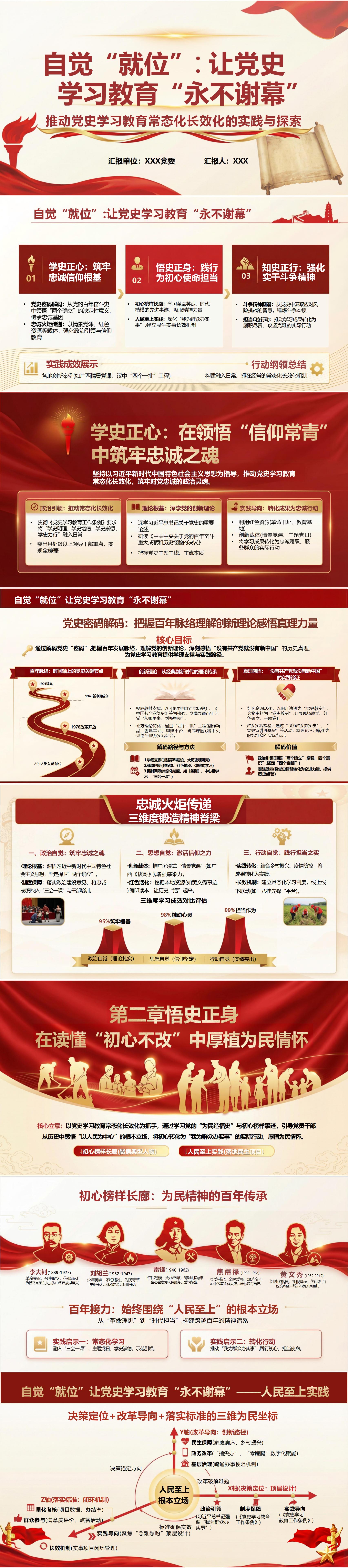 讲党史党课党史教育常态化PPT下载：让党史学习教育永不谢幕（15页+配套讲稿）封面预览