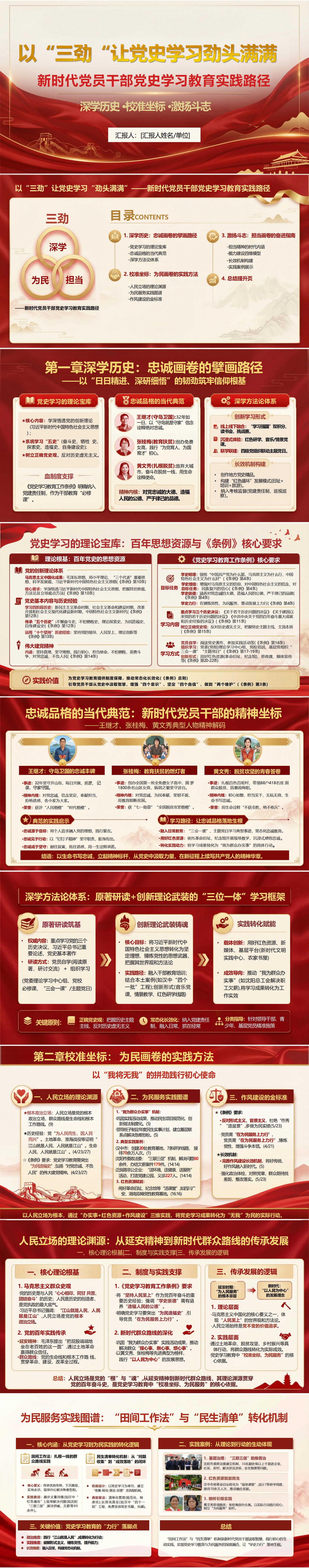 党员干部讲党史党课PPT下载：以三劲让党史学习劲头满满（18页+配套讲稿）封面预览