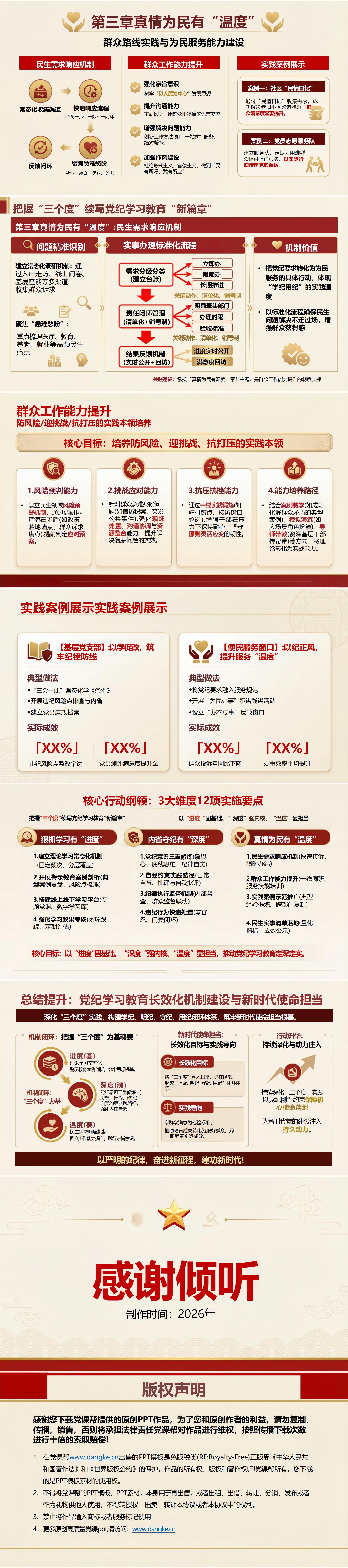 党纪学习教育讲党史党课PPT下载：把握三个度续写党纪学习教育新篇章（16页+配套讲稿）内容页预览