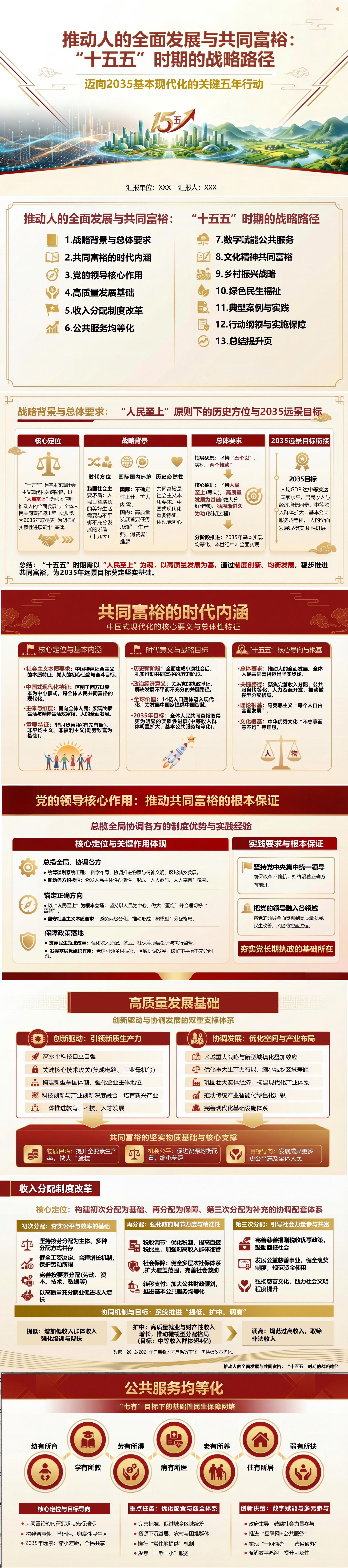 支部书记专题党课PPT下载：推动人的全面发展与共同富裕（17页+配套讲稿）封面预览