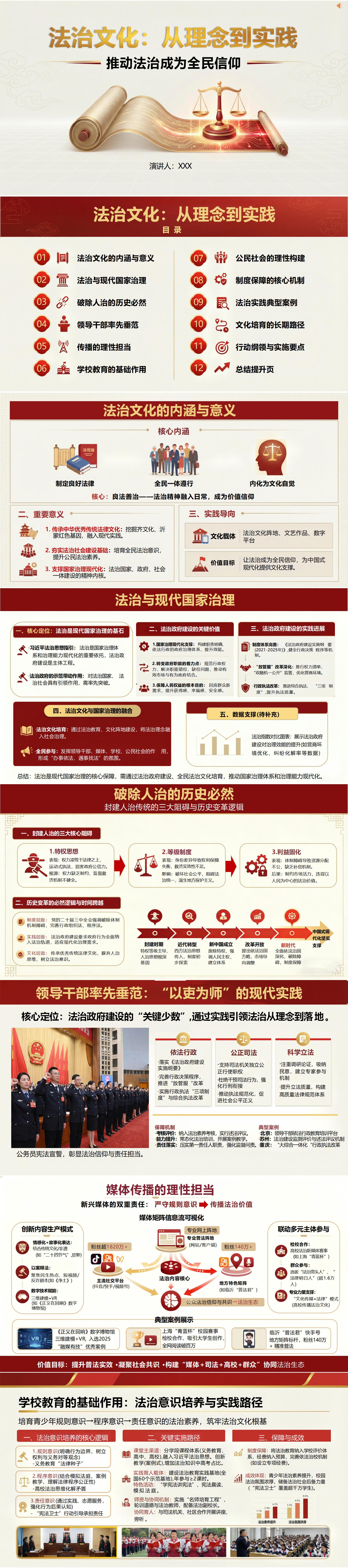 支部书记法治党课PPT下载：法治文化从理念到实践（16页+配套讲稿）封面预览