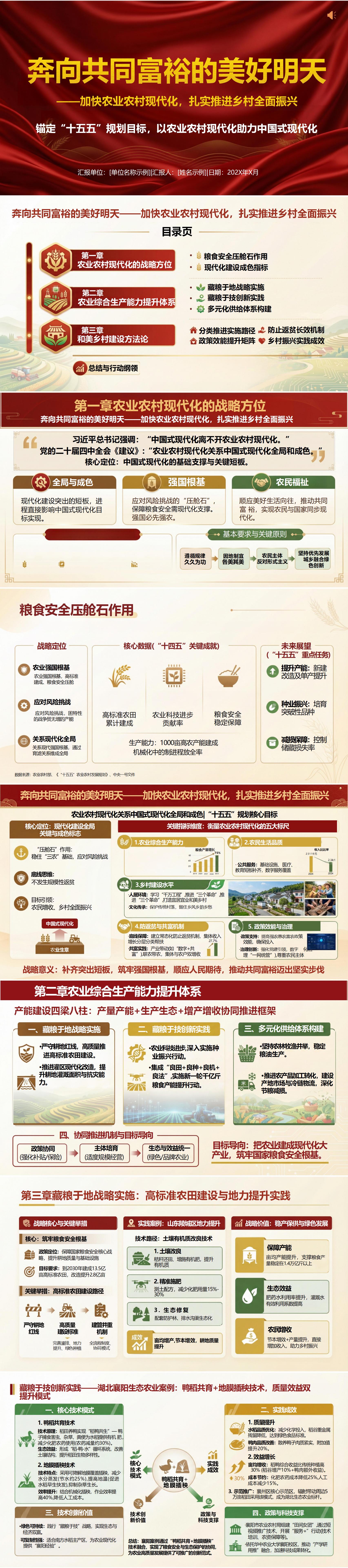 领导干部讲乡村振兴党课PPT下载：加快农业农村现代化推进乡村全面振兴（17页+配套讲稿）封面预览