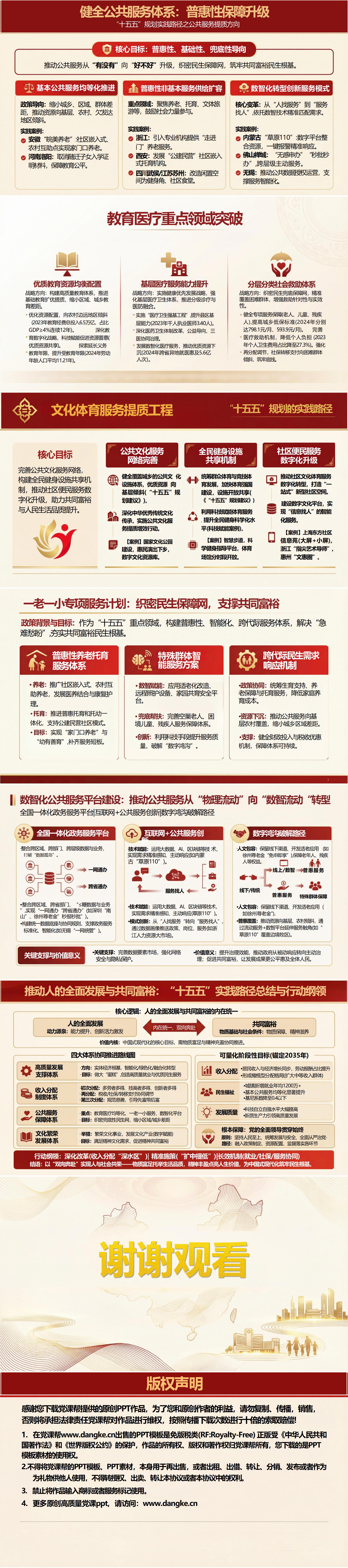 十五五规划支部书记讲党课PPT下载：推动人的全面发展与共同富裕迈出坚实步伐（16页+配套讲稿）内容页预览