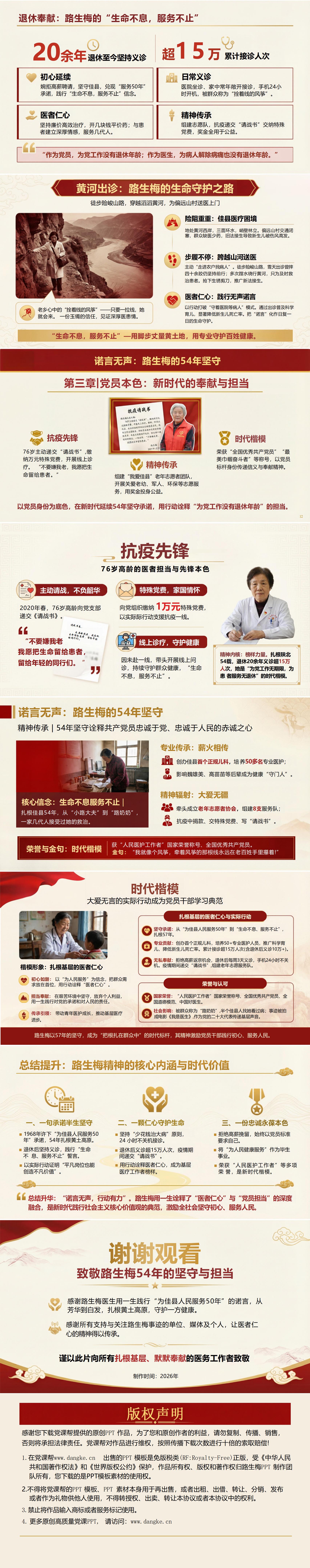 支部书记讲路生梅精神党课PPT下载：诺言无声路生梅的54年坚守（17页+配套讲稿）内容页预览