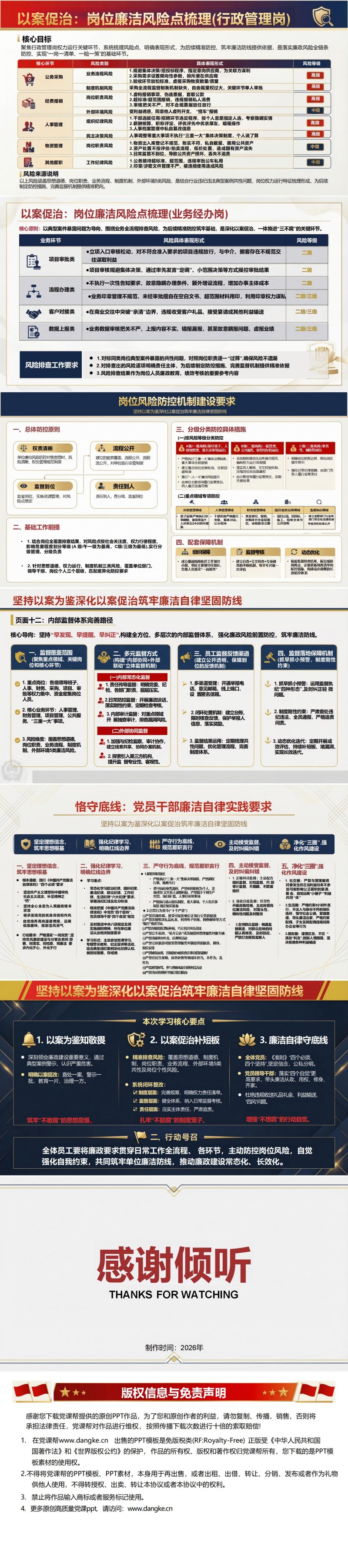 讲廉政党课PPT模板：坚持以案为鉴知敬畏 筑牢廉洁自律坚固防线（16页+配套讲稿）内容预览2