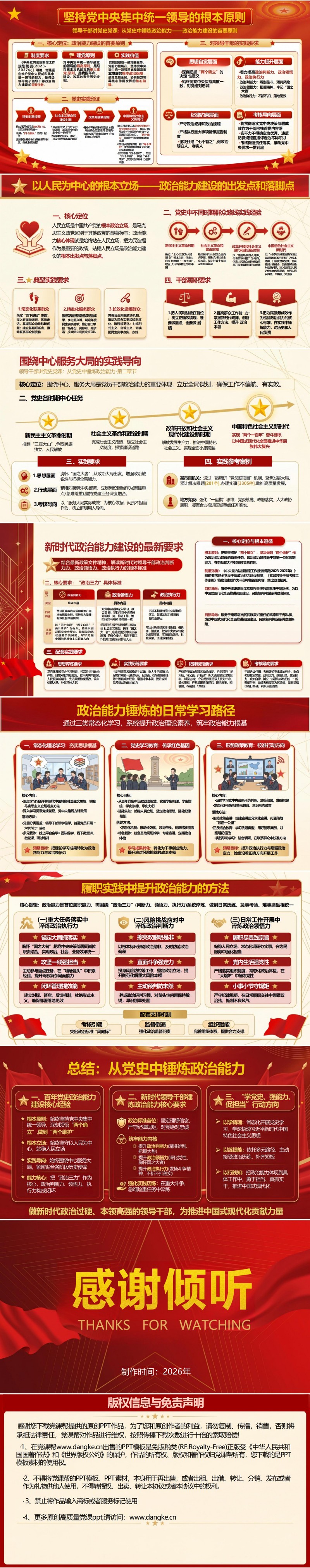 领导干部党史学习教育专题党课PPT：从党史中锤炼政治能力（17页+配套讲稿）内容预览2