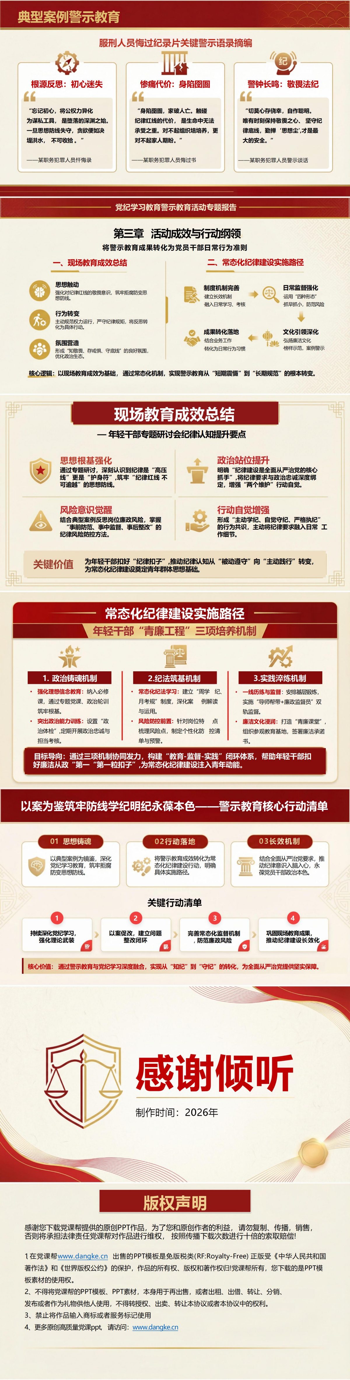 纪委书记讲党纪警示教育党课PPT下载：深化党纪学习筑牢纪律思想防线（14页+配套讲稿）内容页预览