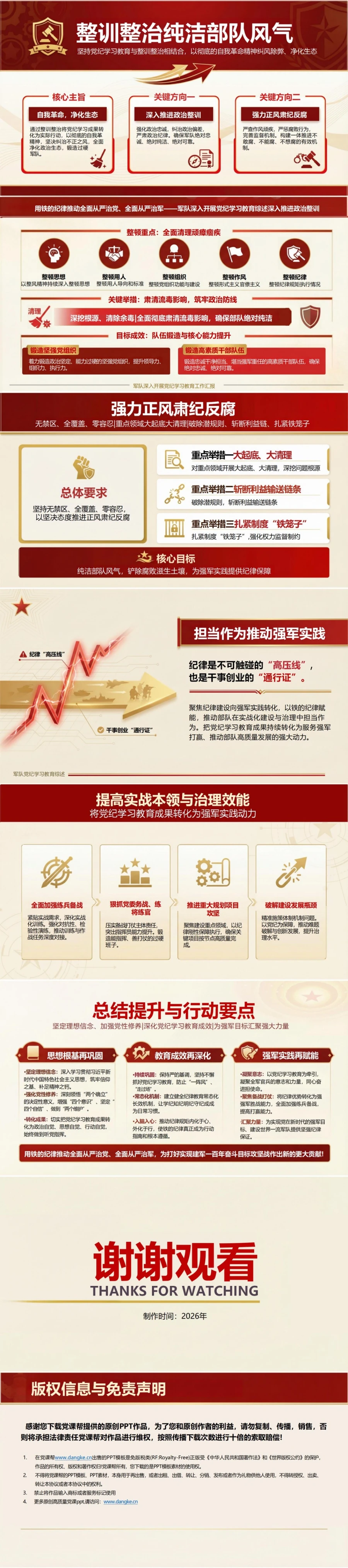 党员讲军队党纪学习教育党课PPT下载：用铁的纪律推动全面从严治党全面从严治军（19页+配套讲稿）内容预览2