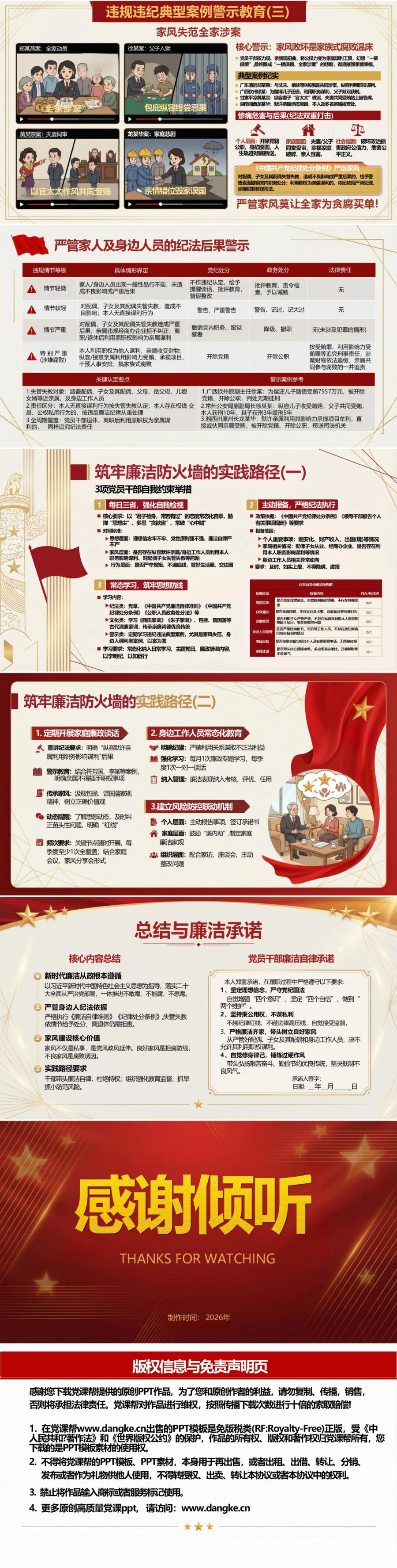 廉洁家风讲党课PPT下载：严守党纪家规严管身边人员筑牢廉洁防火墙（17页+配套讲稿）内容预览2
