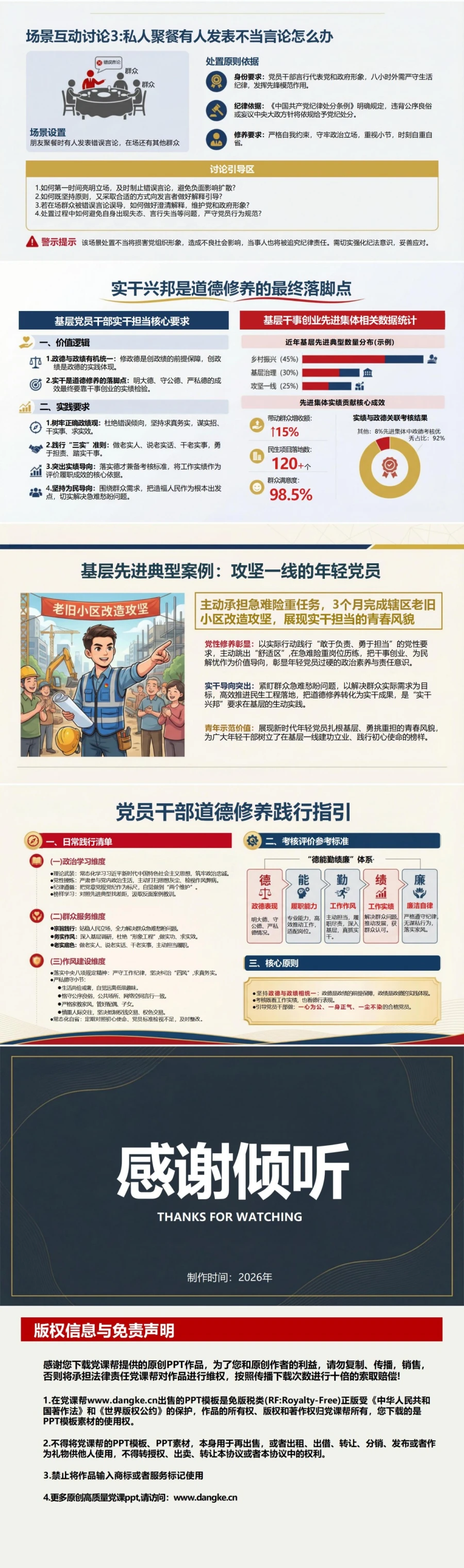 讲道德修养党课 PPT 下载：修德立身实干兴邦（16页+配套讲稿）内容预览2