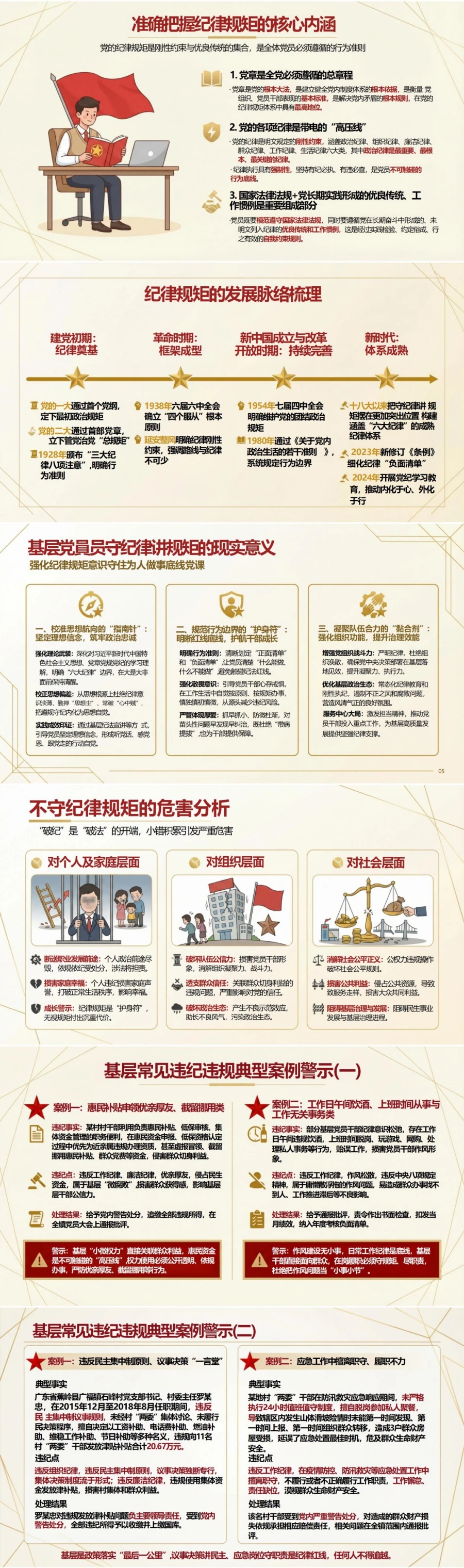 领导干部讲纪律规矩党课PPT下载：强化纪律规矩意识 守住为人做事底线（16页+配套讲稿）封面图2