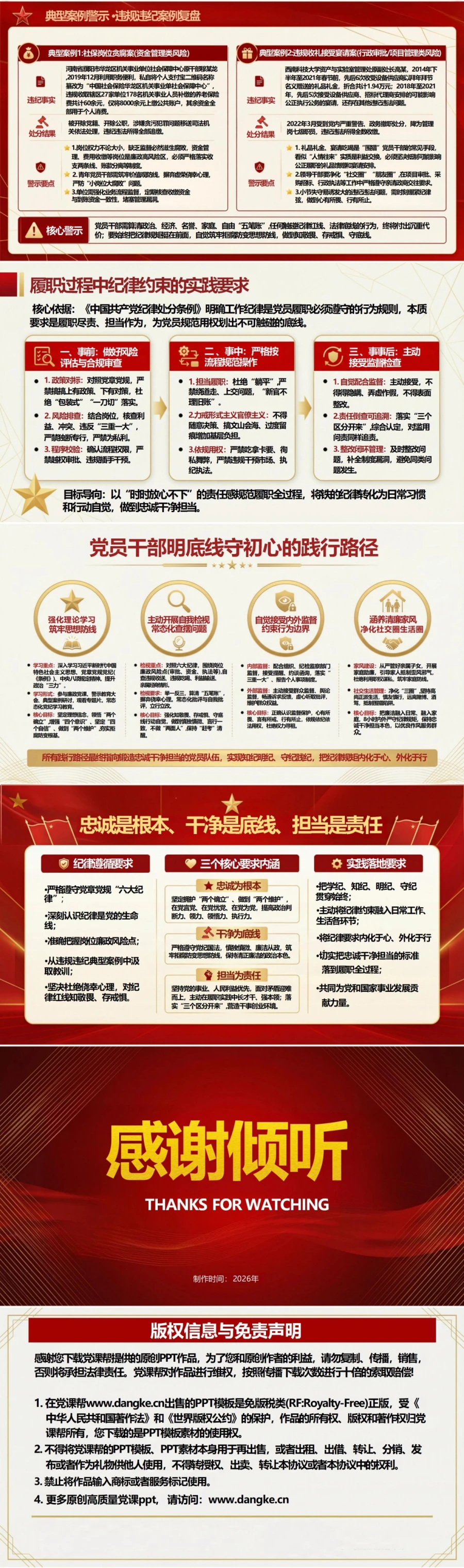 领导干部讲党员队伍建设党课PPT下载：守纪律讲规矩明底线 锻造忠诚干净担当党员队伍（16页+配套讲稿）内容预览2