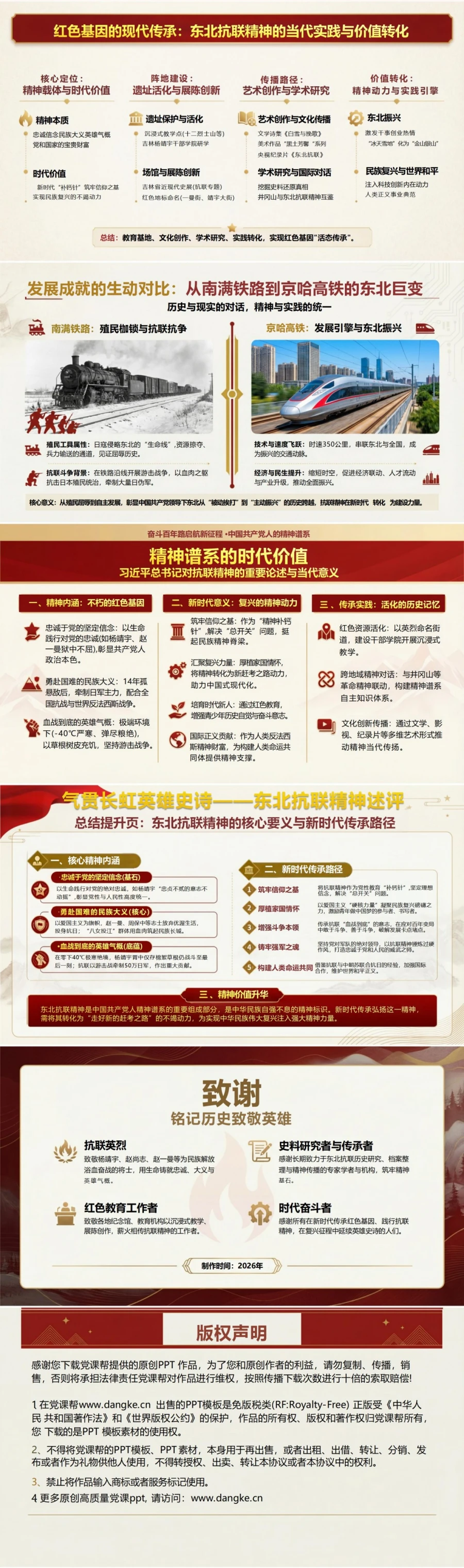 领导干部讲东北抗联精神党课PPT下载：气贯长虹英雄史诗 东北抗联精神述评（16页+配套讲稿）内容预览2