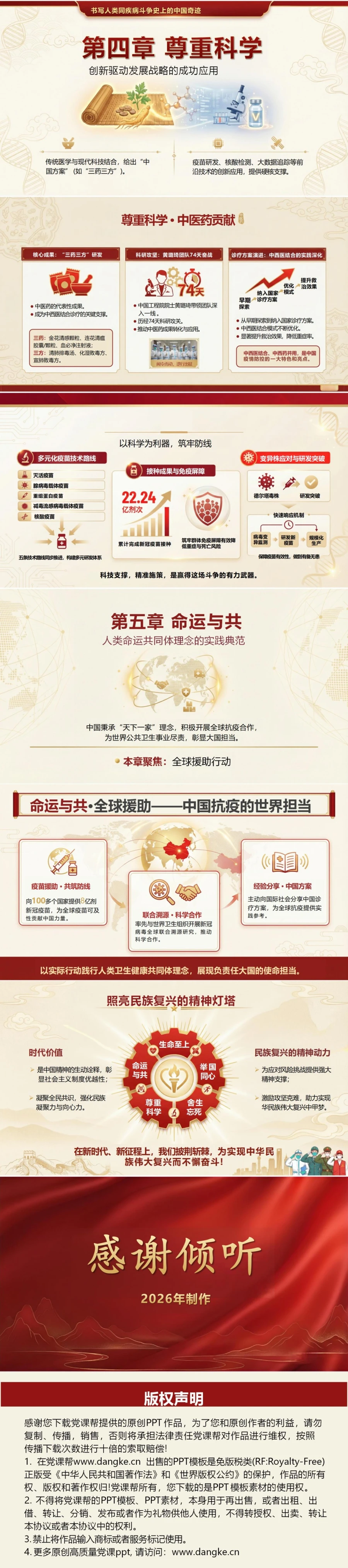 领导干部讲生命至上精神党课PPT下载：书写人类同疾病斗争史上的中国奇迹（19页+配套讲稿）内容预览2