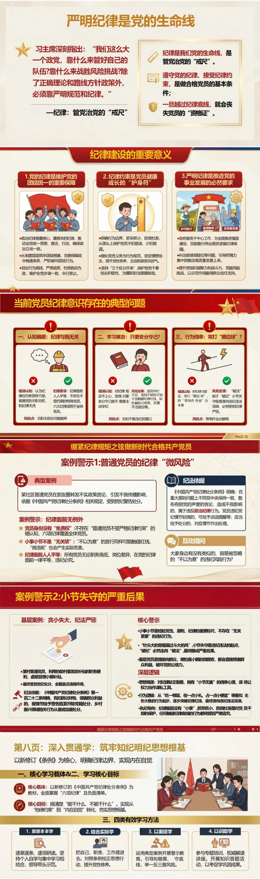 纪律规矩讲党课PPT下载：绷紧纪律规矩之弦 做新时代合格共产党员（17页+配套讲稿）封面图2