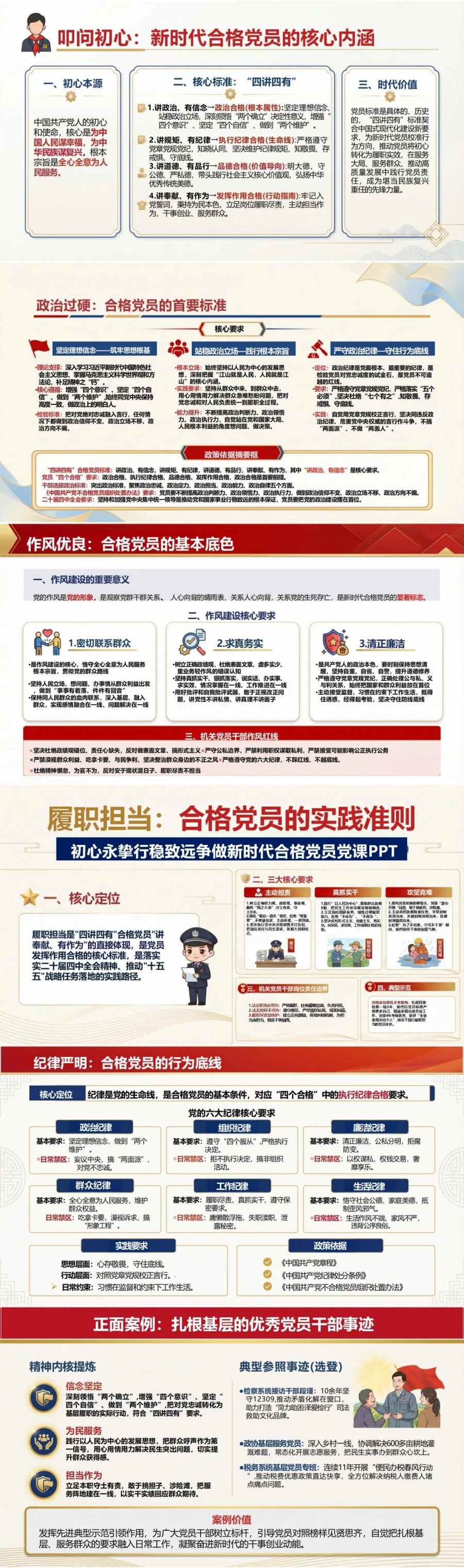 合格党员讲党课PPT下载：初心永挚 行稳致远 争做新时代合格党员（16页+配套讲稿）封面图2