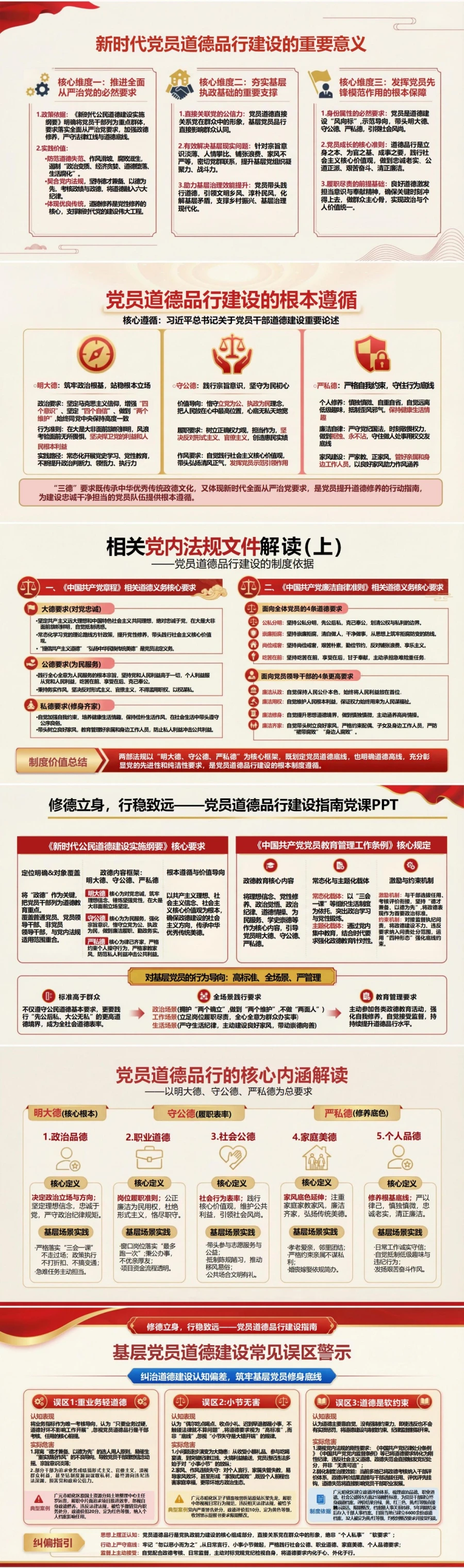 党员讲道德品行党课PPT下载：修德立身 行稳致远（16页+配套讲稿）封面图2