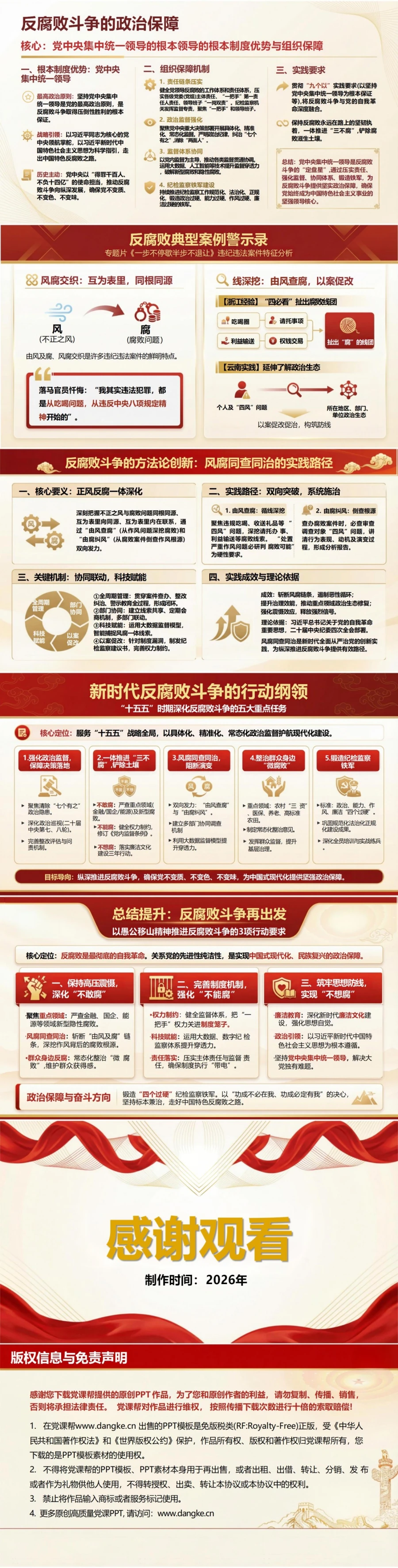 领导干部讲反腐败斗争党课PPT下载：更加清醒坚定推进新时代反腐败（17页+配套讲稿）内容预览2