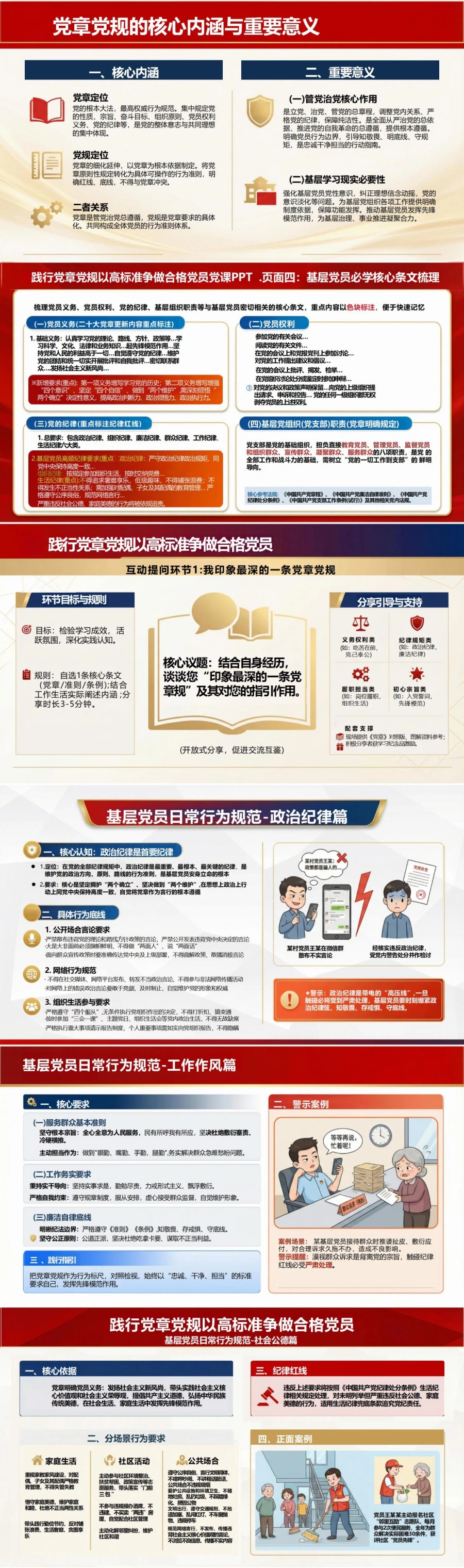 党章党规讲党课PPT下载：践行党章党规争做合格党员（16页+配套讲稿）封面图2