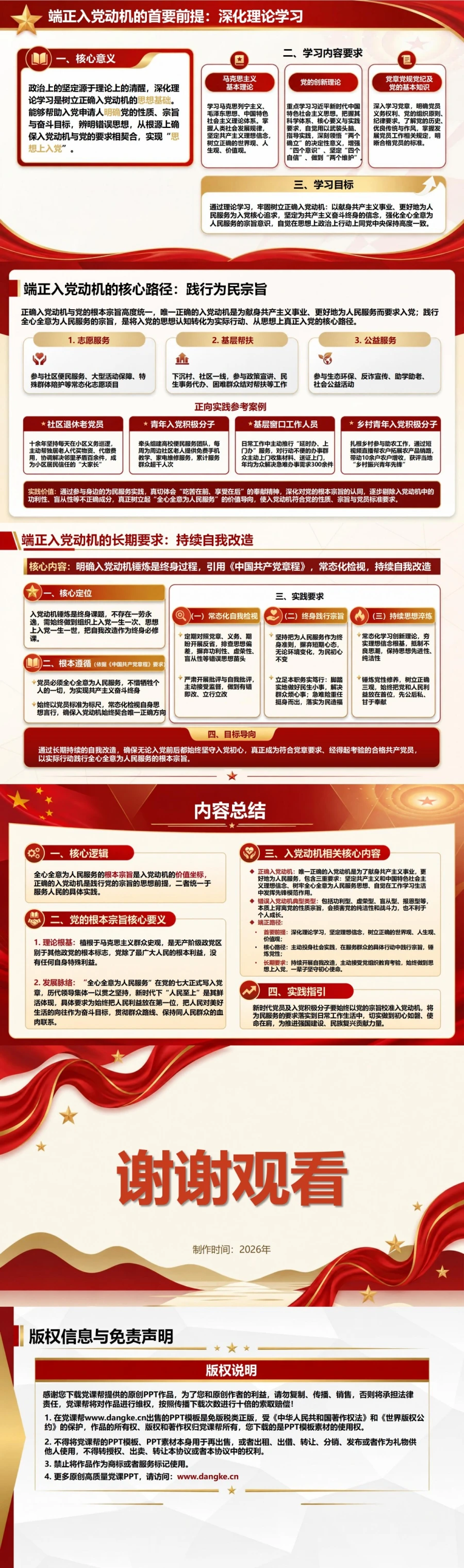 党的宗旨与入党动机PPT：全心全意为人民服务的价值坐标｜课件+讲稿内容预览2