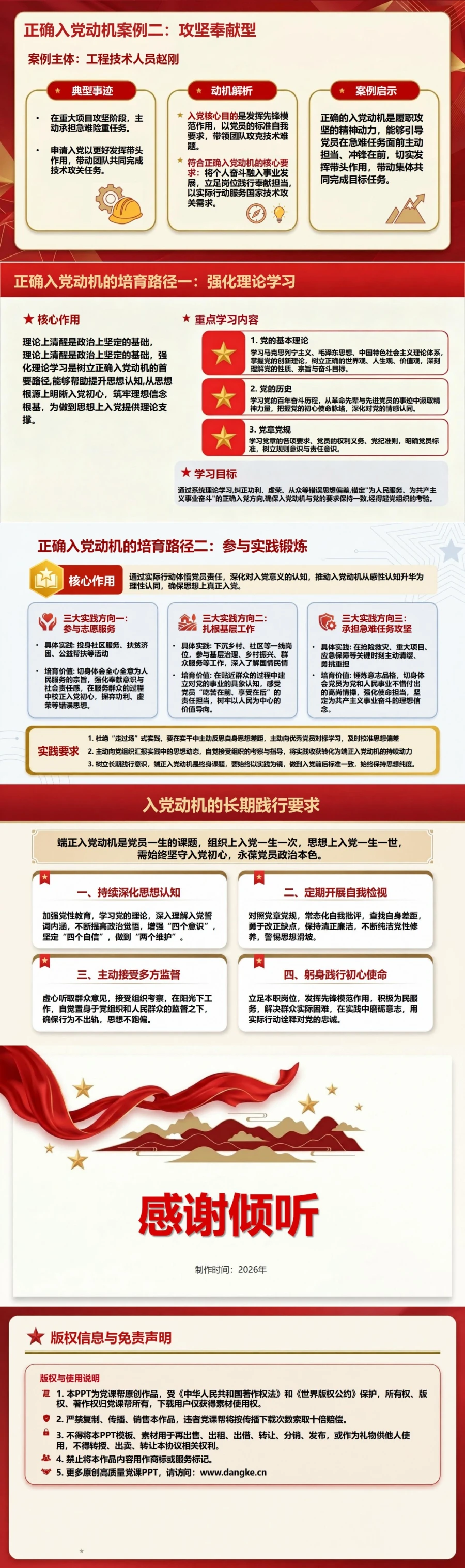 入党动机案例研讨PPT：典型情境中的动机辨析与正确选择｜课件+讲稿内容预览2