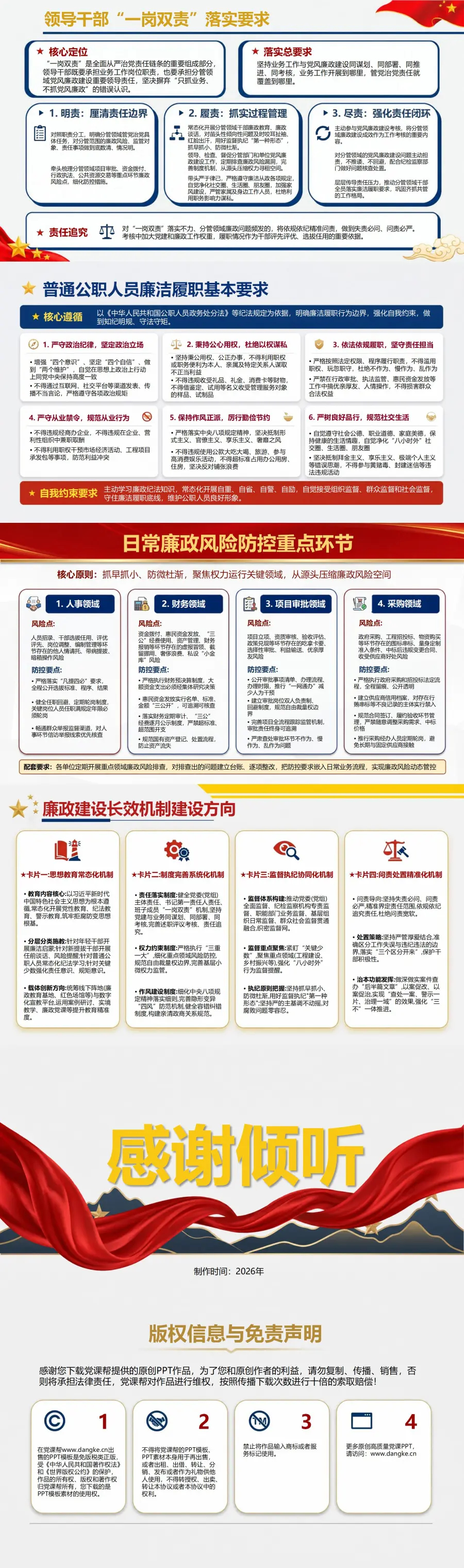 全面从严治党廉政党课PPT：切实履行政治责任筑牢廉政建设防线（16页+配套讲稿）内容预览2