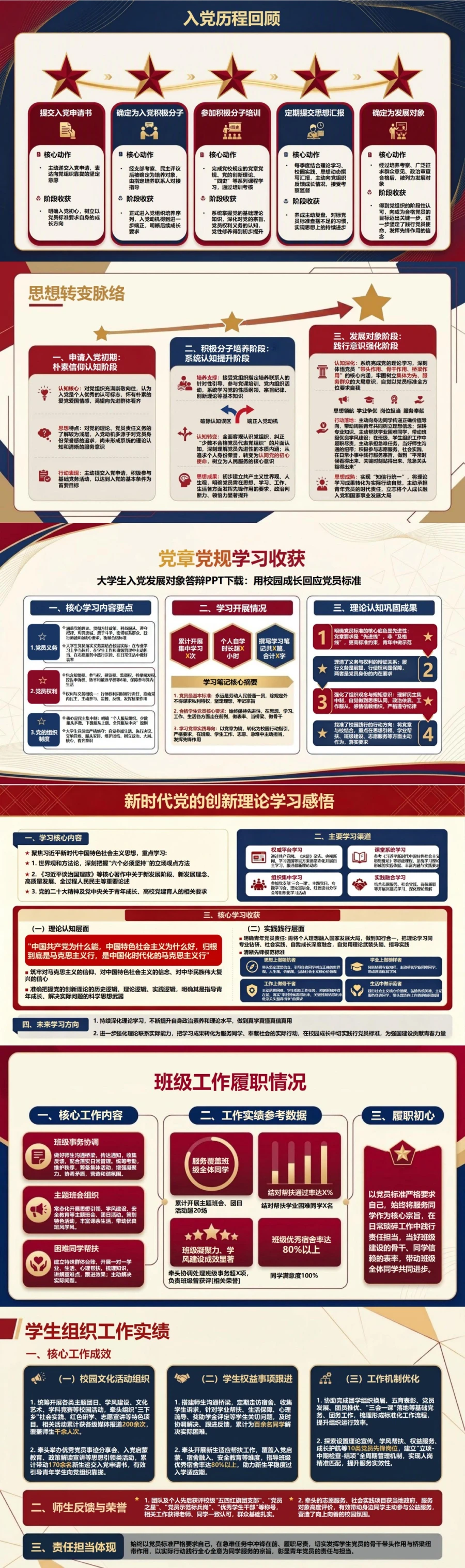 大学生入党发展对象答辩PPT：用校园成长回应党员标准｜课件+讲稿封面图2