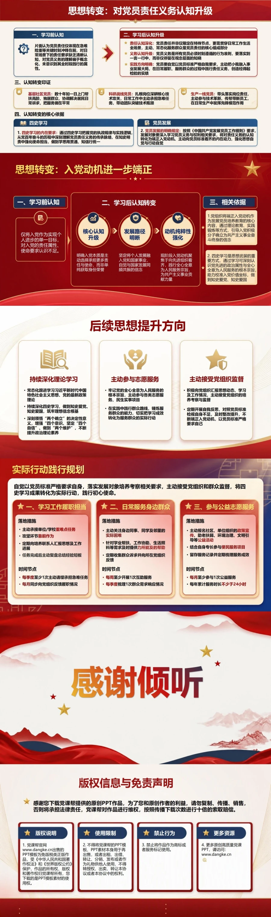 入党发展对象四史学习答辩PPT：从历史学习中坚定政治选择｜课件+讲稿内容预览2