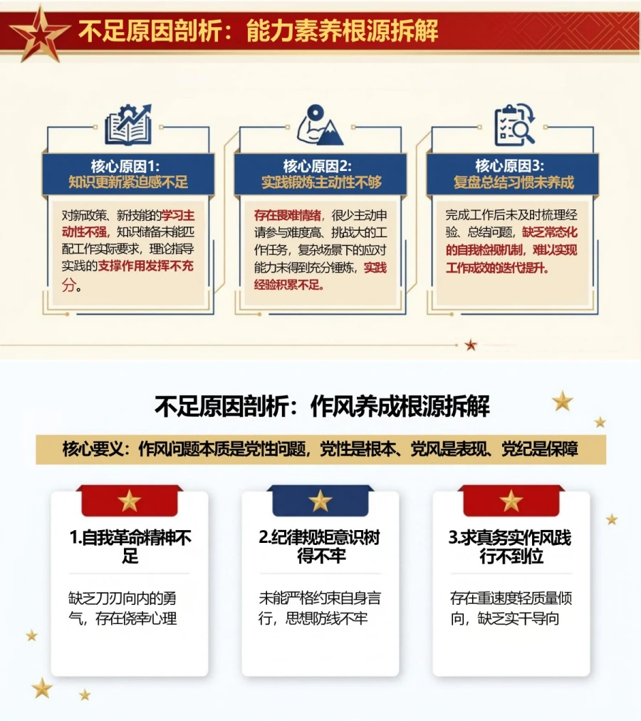 入党发展对象答辩不足改进PPT：以实际改进回应自身不足｜课件+讲稿内容预览1