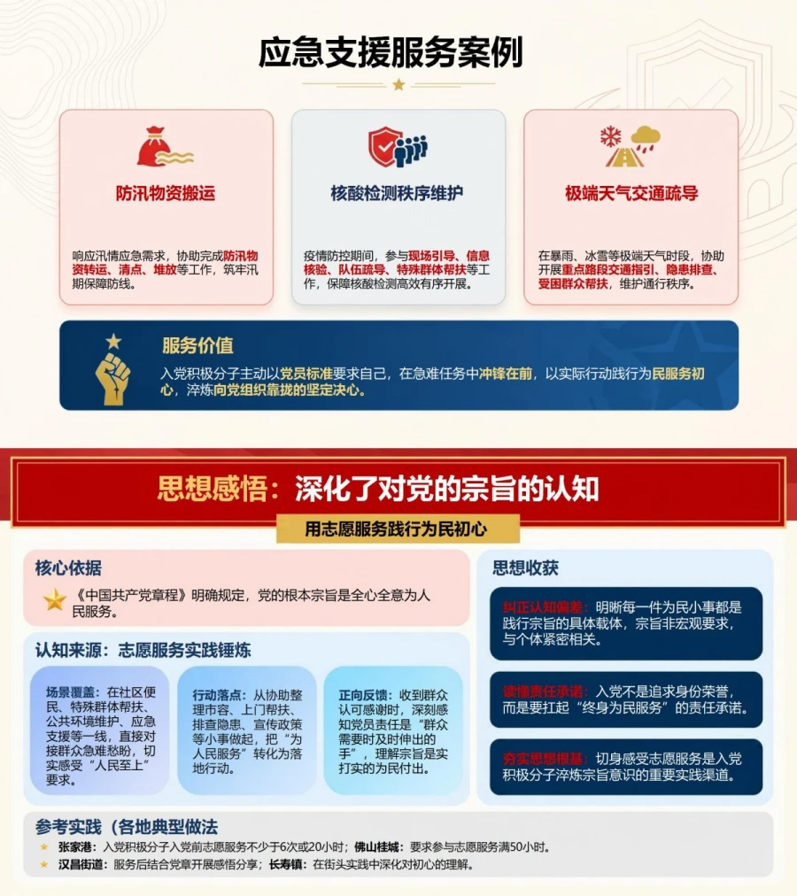入党积极分子志愿服务汇报PPT：用志愿服务践行为民初心｜汇报+讲稿内容预览1