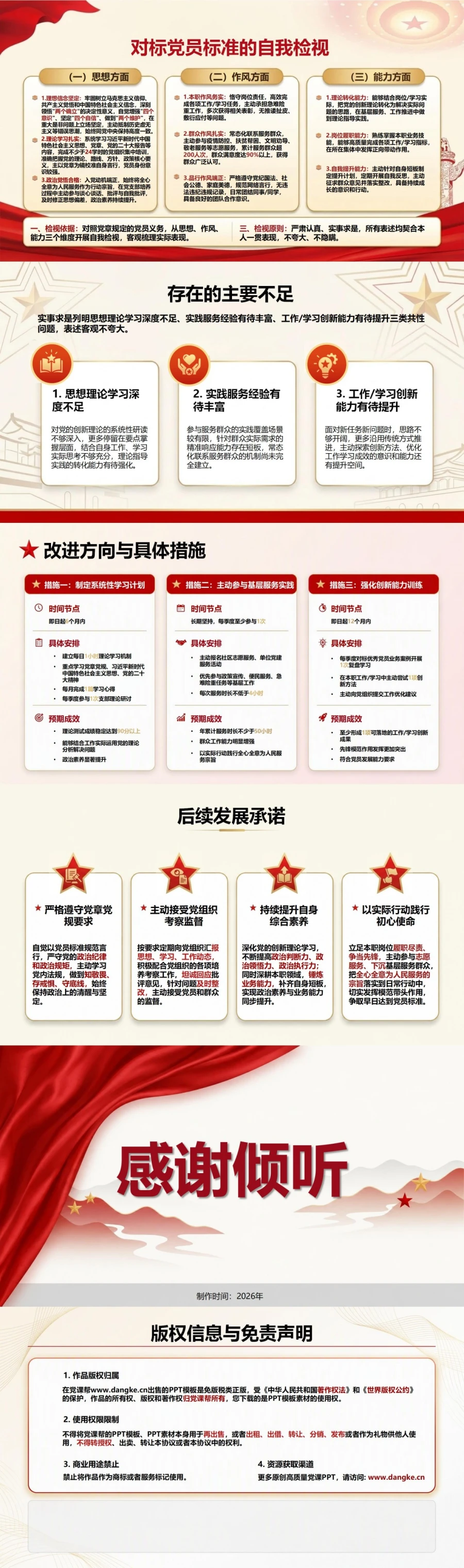 入党发展对象答辩准备PPT：把答辩材料转化为清晰陈述｜课件+讲稿内容预览2
