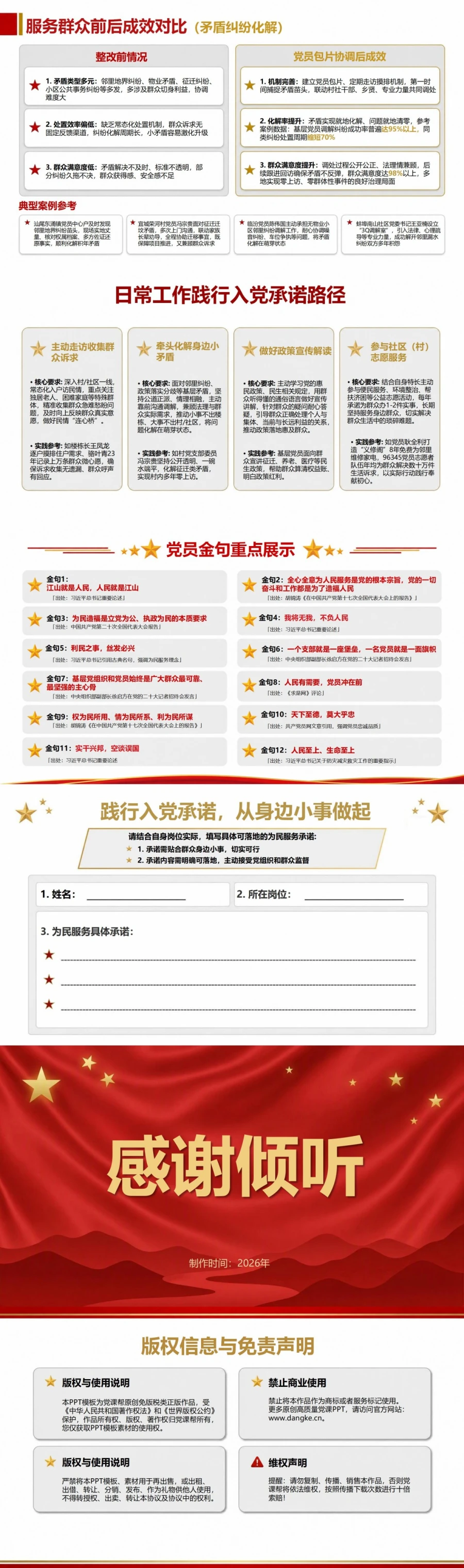 基层党员重温入党誓词PPT：从群众身边小事践行入党承诺｜课件+讲稿内容预览2