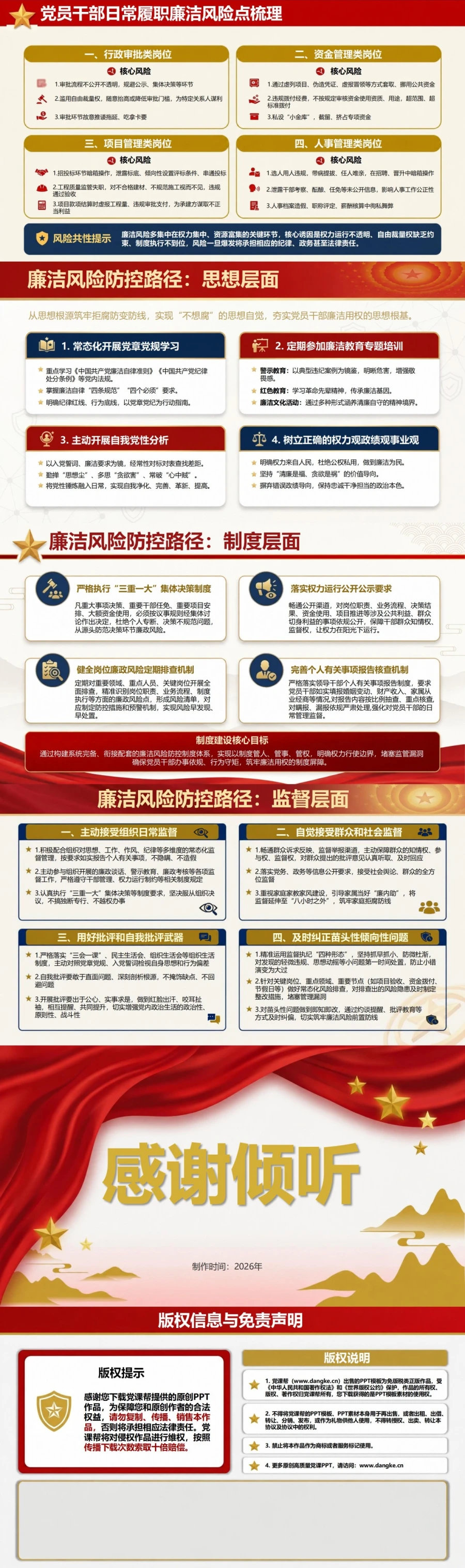 重温入党誓词廉洁教育PPT：从入党承诺守住廉洁用权底线｜课件+讲稿内容预览2