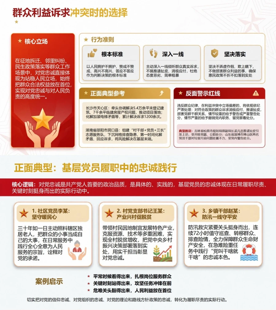重温入党誓词永远忠诚于党PPT：用关键时刻的政治选择检验忠诚｜课件+讲稿内容预览1