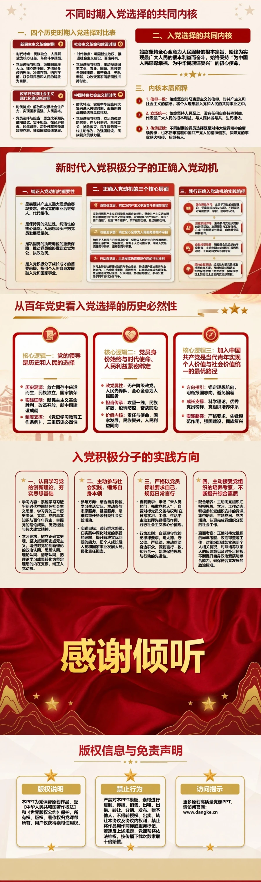 入党党史基本知识PPT：从党的奋斗历程理解入党选择｜课件+讲稿内容预览2