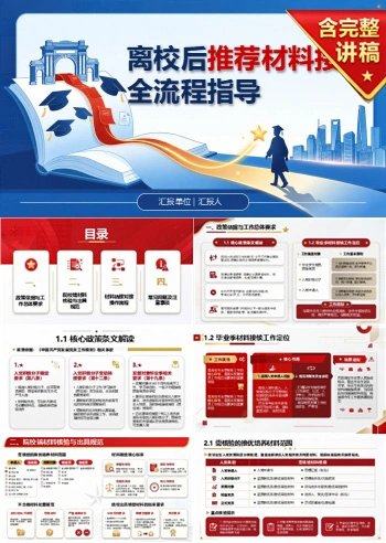 毕业后推优入党流程PPT：离校后的推荐材料接续｜课件+讲稿