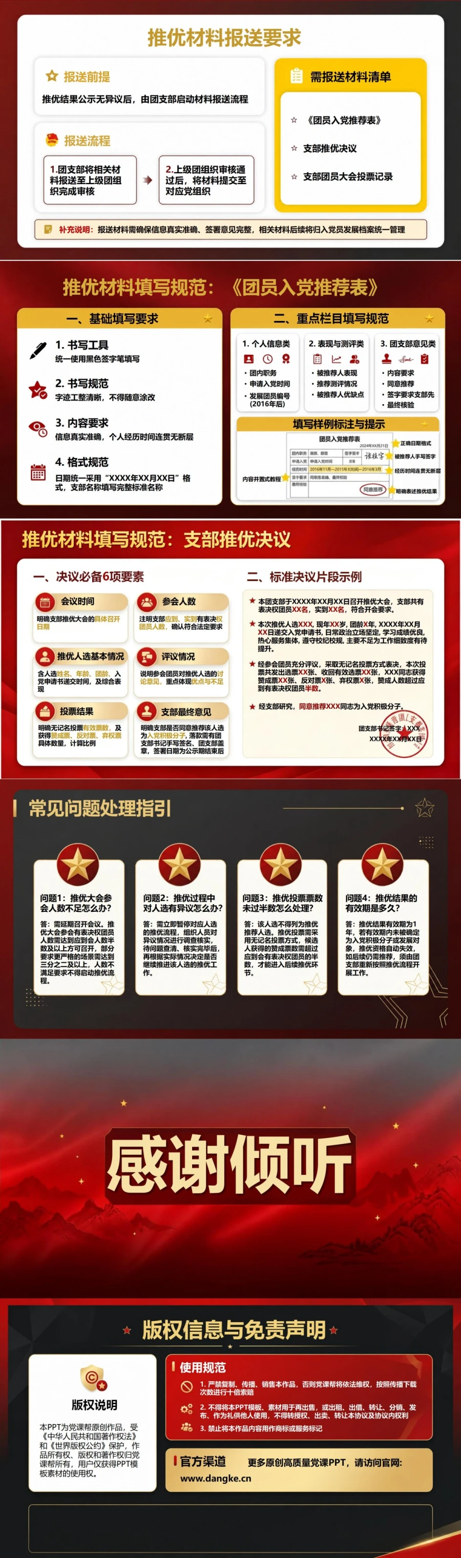入党申请人推优流程PPT：从申请人中产生积极分子人选｜课件+讲稿内容预览2