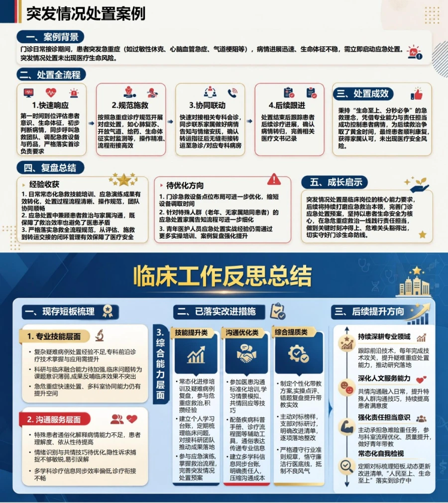医生入党自我介绍PPT：临床服务中的职业成长｜课件+讲稿内容预览1