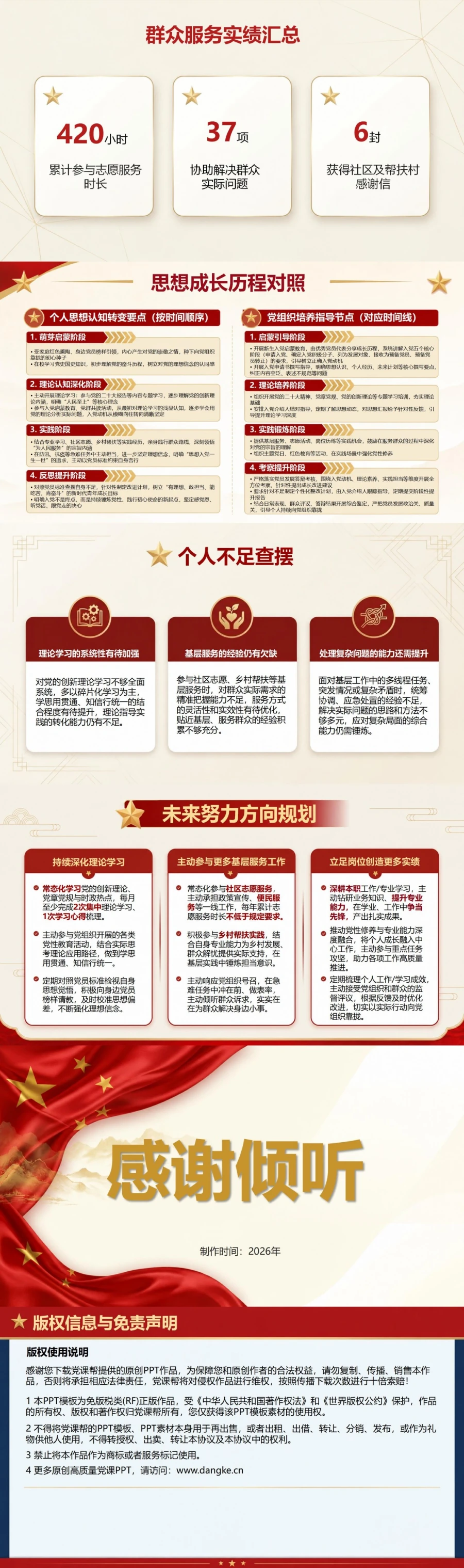 入党申请答辩自我介绍PPT：用成长履历完成个人陈述｜课件+讲稿内容预览2