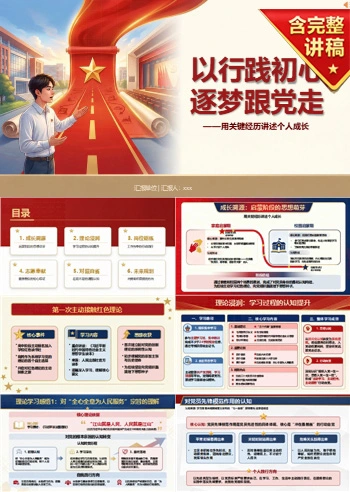 入党申请答辩自述PPT：用关键经历讲述个人成长｜课件+讲稿