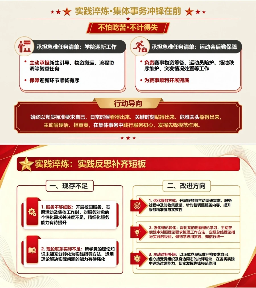 大学生三分钟入党答辩PPT：三分钟讲清个人成长主线｜课件+讲稿内容预览1