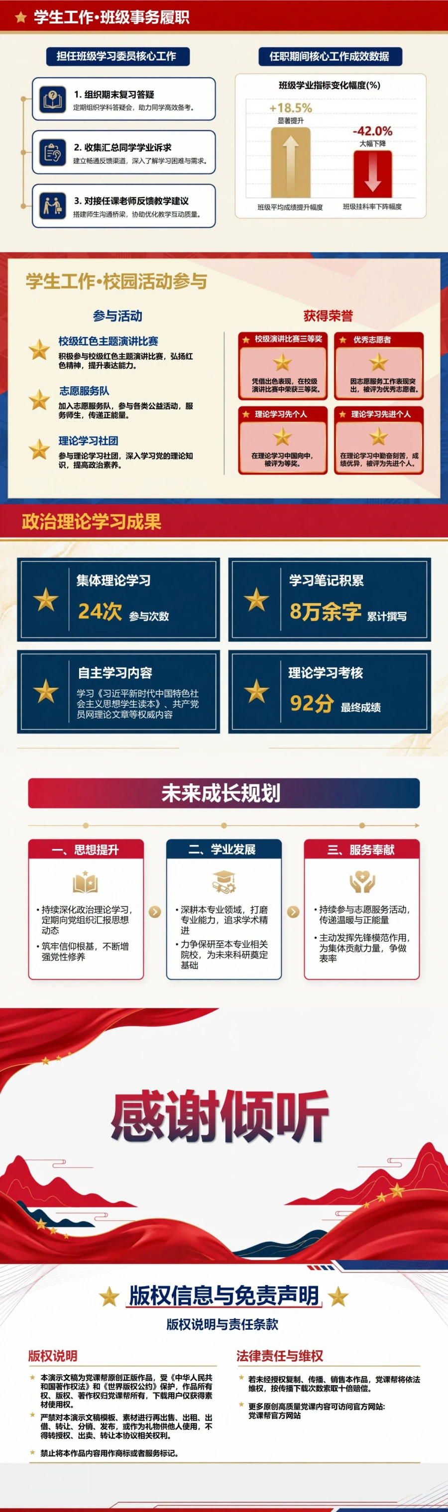 大学生入党个人介绍答辩PPT：用成长履历完成个人介绍｜课件+讲稿内容预览2