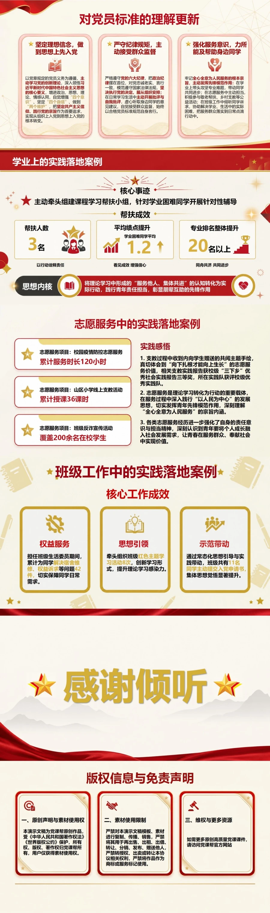 大学生入党答辩思想认识PPT：理论学习中的思想认识变化｜课件+讲稿内容预览2