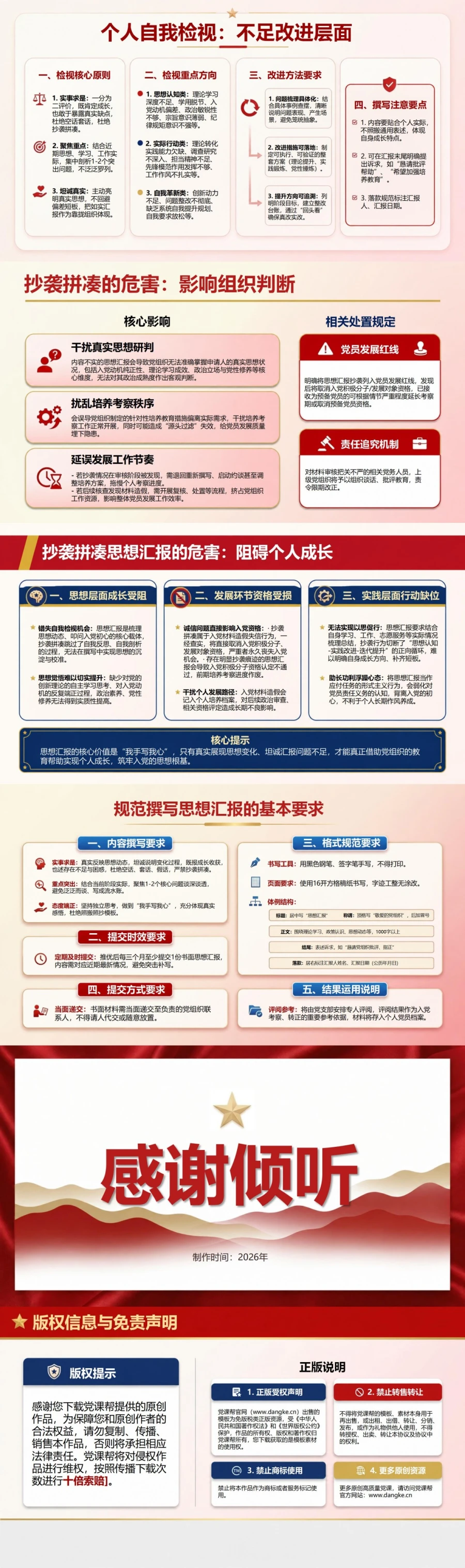 为什么要入党思想汇报PPT：组织考察与个人自省的双重作用｜课件+讲稿内容预览2