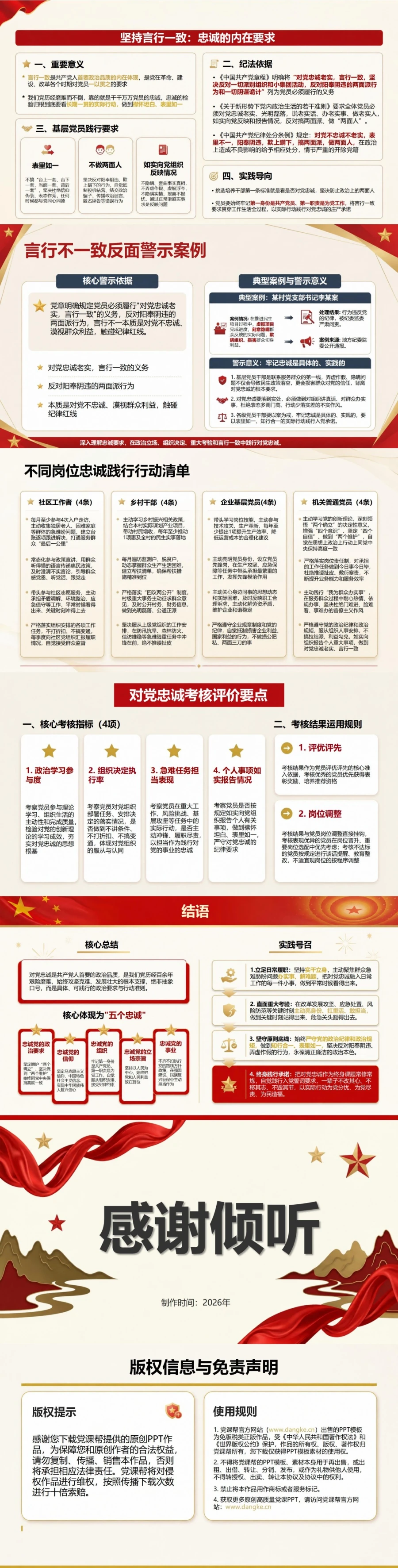 入党誓词解读对党忠诚PPT：从关键时刻表现理解忠诚要求｜课件+讲稿内容预览2