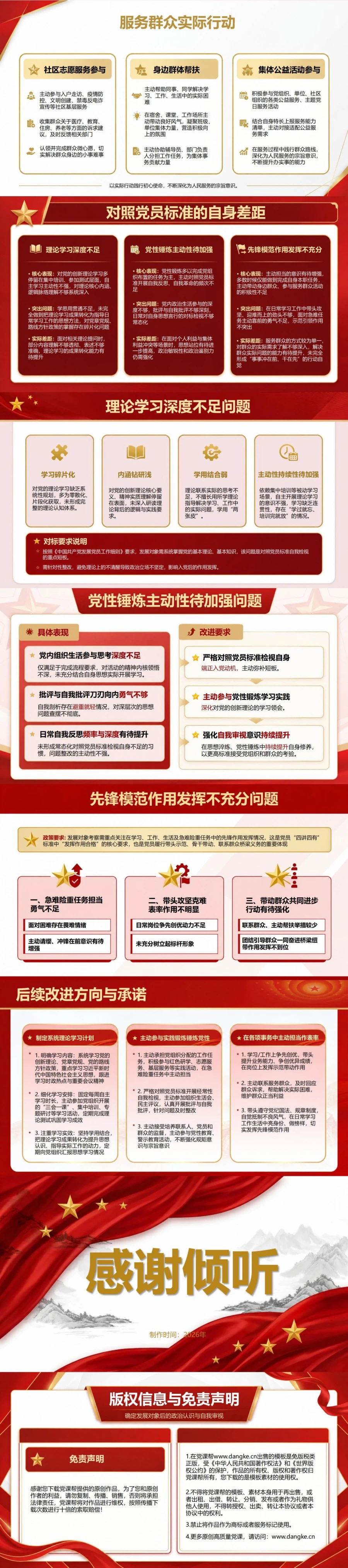 入党发展对象思想汇报PPT：确定发展对象后的政治认识与自我审视｜课件+讲稿内容预览2