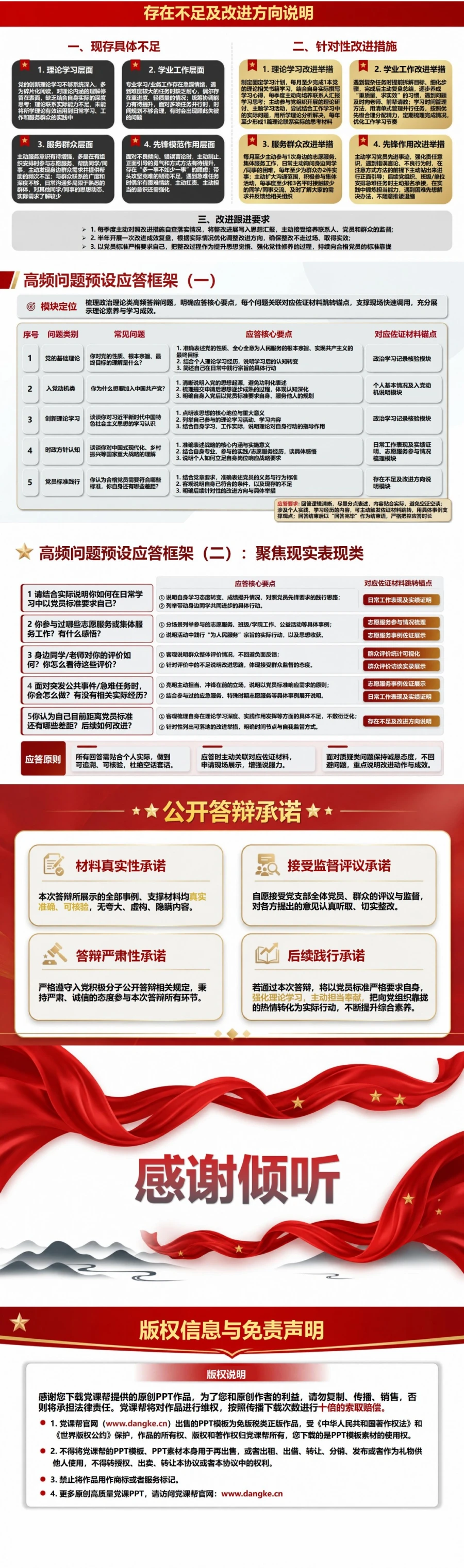 入党积极分子公开答辩PPT：用可核验事例接受现场公开评议｜课件+讲稿内容预览2